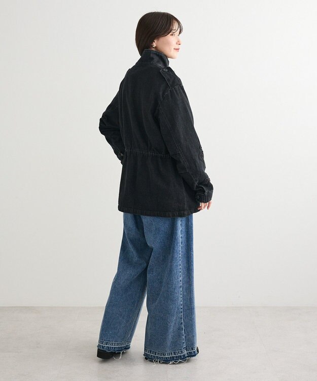 Green Parks ■ESCAR デニムコード刺繍ジャケット Black