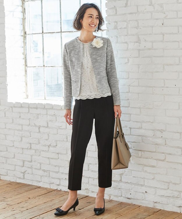 ANY 【洗える】エステルソフトストレッチ パンツ ブラック系