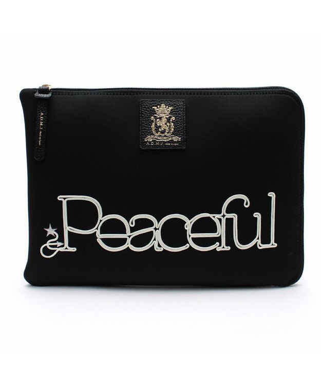 A.D.M.J. 【魔法の様に軽い】マジックライト/コード刺しゅうフラットポーチ2セット(S・LL) NE/AZU