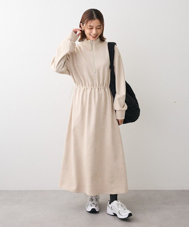 Green Parks ・ＥＬＥＮＣＡＲＥ　ＤＵＥ　スエードポンチワンピース Ivory