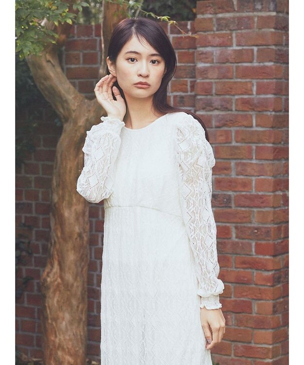 earth music&ecology 総レースワンピース Off White