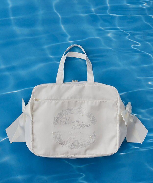 Maison de FLEUR シーシェルプリントキャリーオンバッグ Ivory