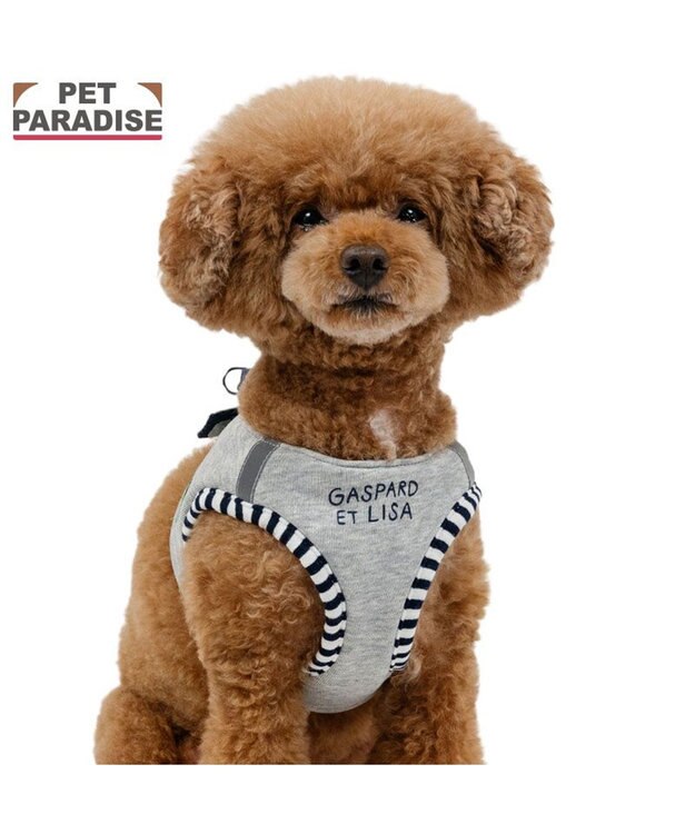 PET PARADISE リサとガスパール ベストハーネス 《エッフェル》 ＳＳ グレー