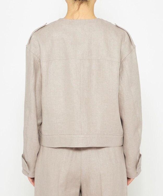 uncrave ヘリンボーン リネン ブルゾン（uncrave WHITE） フラックスA