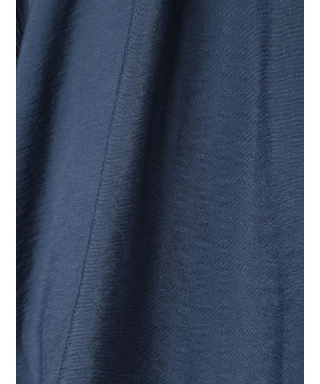 AMERICAN HOLIC 接触冷感　フリル衿５分袖ブラウス Navy