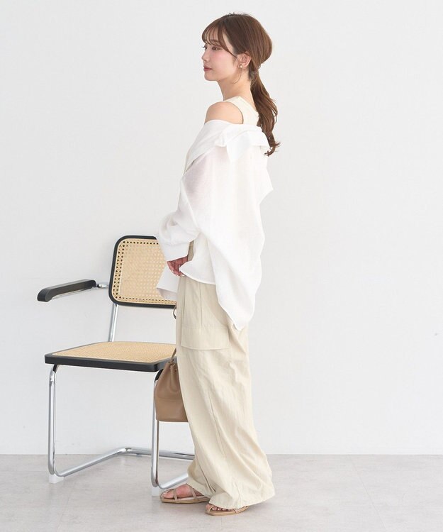 earth music&ecology 【SET】シアーフライスレイヤードタンクトップ Ivory