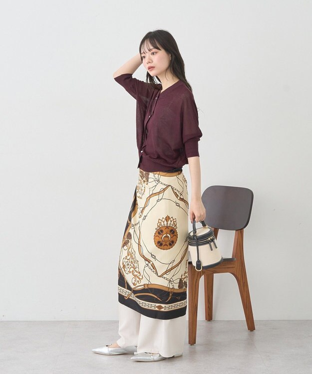 earth music&ecology 【接触冷感】シアードルマンカーディガン Brown