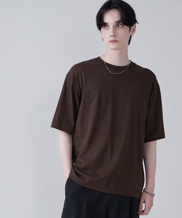 WEGO 【ユニセックス着用ITEM/綿100%/XSSMLサイズ展開】リラックスフィットコットンT ダークブラウン