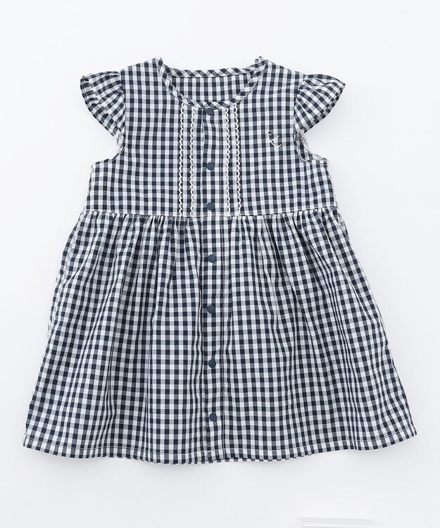 組曲 KIDS 【80-100㎝】ギンガム セットアップ ネイビー系3