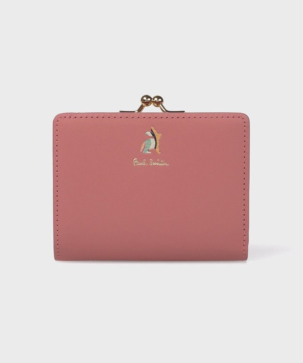 Paul Smith マーケトリースワールラビット がま口2つ折り財布 ピンク
