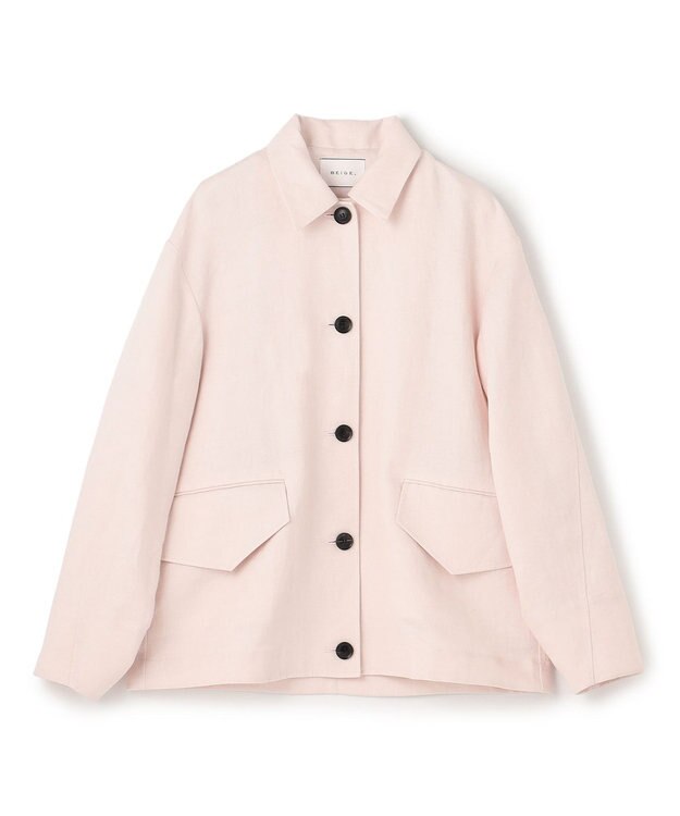 BEIGE， 【VERY 5月号掲載】CRINUM / オーバーサイズリネンジャケット Light Pink