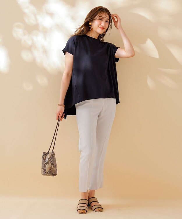 UNFILO カラー テーパードパンツ グレージュ