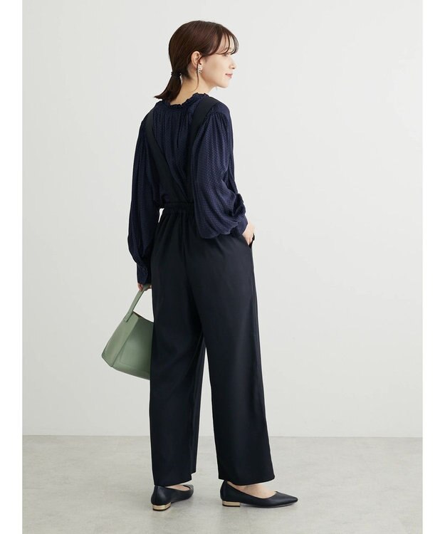 Green Parks ２ｗａｙデザインボタンサス付きパンツ Black