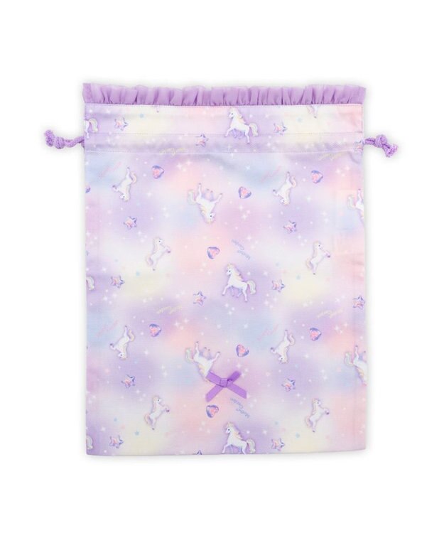 Mother garden マザーガーデン ユニコーン 巾着 《ぷっくり柄》 大 ぷっくり柄