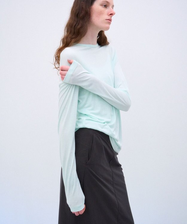 ATON MODAL SILK JERSEY | クルーネックプルオーバー MINT