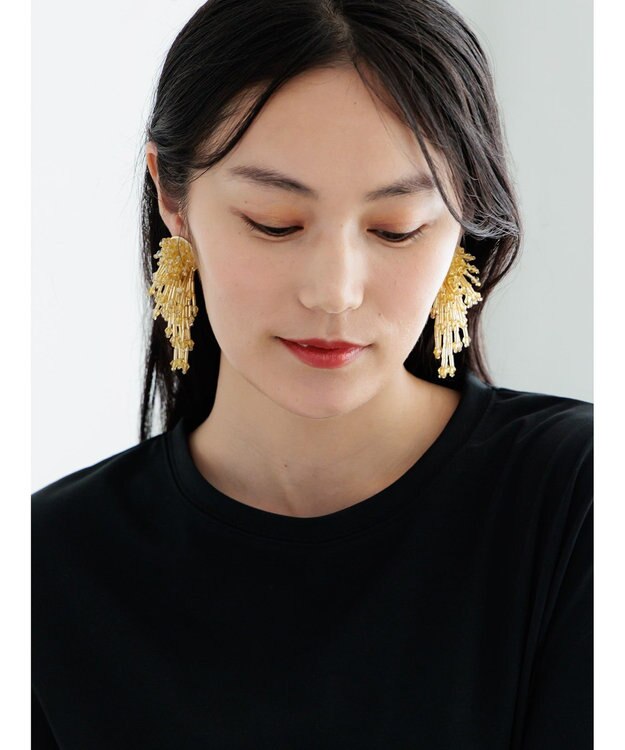 Te chichi ビーズフリンジイヤリング《2026 SUMMER LOOK item》 ゴールド