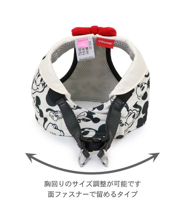 PET PARADISE ディズニー ミッキーマウス＆プルート ベストハーネス 《モノクロ》 ＳＳ ホワイト×ブラック