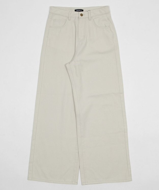 WEGO ウォッシュドワイドパンツ ホワイトアイボリー