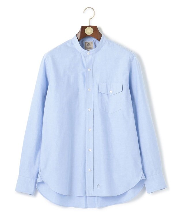 J.PRESS MEN 【WEB・一部店舗限定】オックス バンドカラーシャツ サックスブルー系