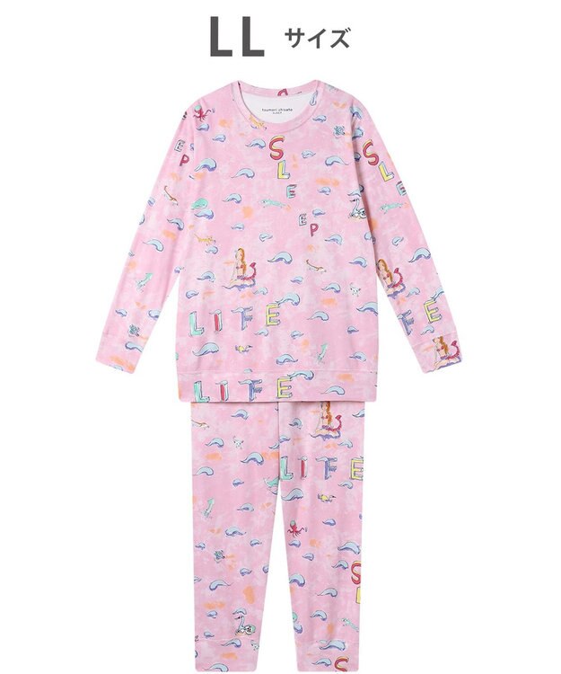 tsumori chisato SLEEP ツモリチサト パジャマ 長袖 長ズボン 綿100%(本体) スムース素材 レディース UDX501 /ワコール ピンク