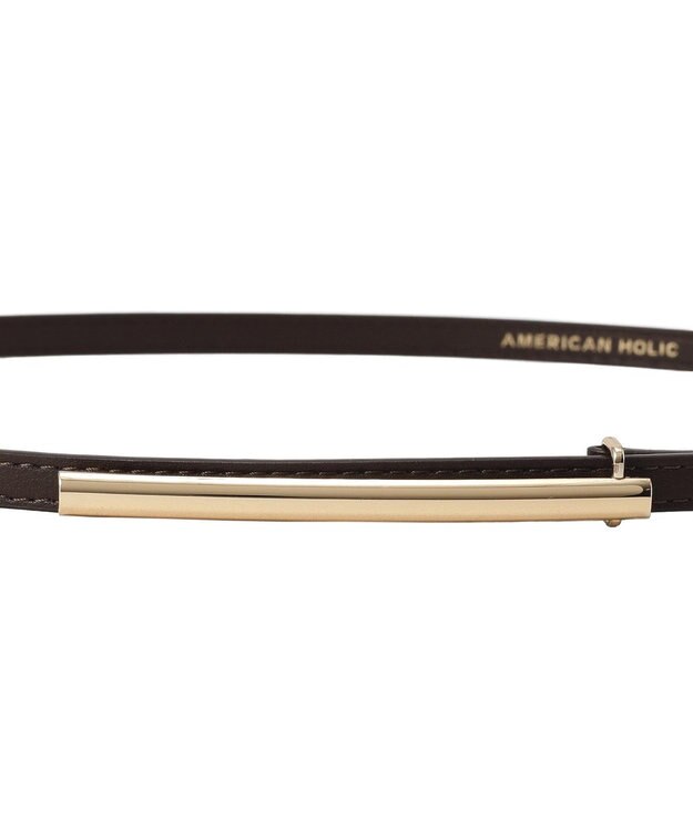 AMERICAN HOLIC デザインバックルスリムベルト Black
