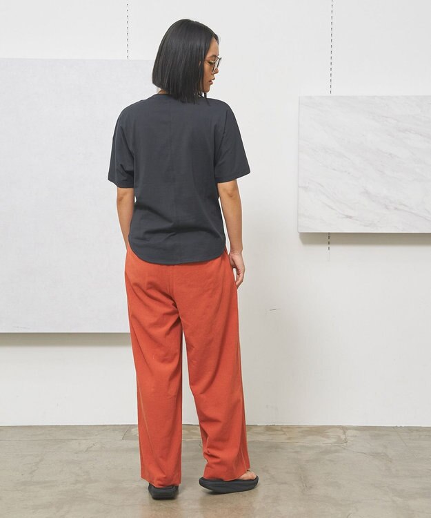 J.PRESS YORK STREET 【WOMEN】ベーシックドルマン Tシャツ ブラック系