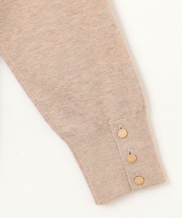 J.PRESS LADIES L 【洗える】スパーク ラメ配色 ニット ベージュ系