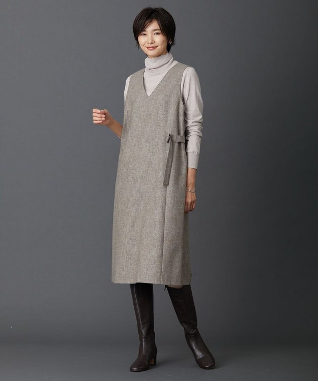 J.PRESS LADIES L 【洗える】PRINCE タートルネック ニット ベージュ系