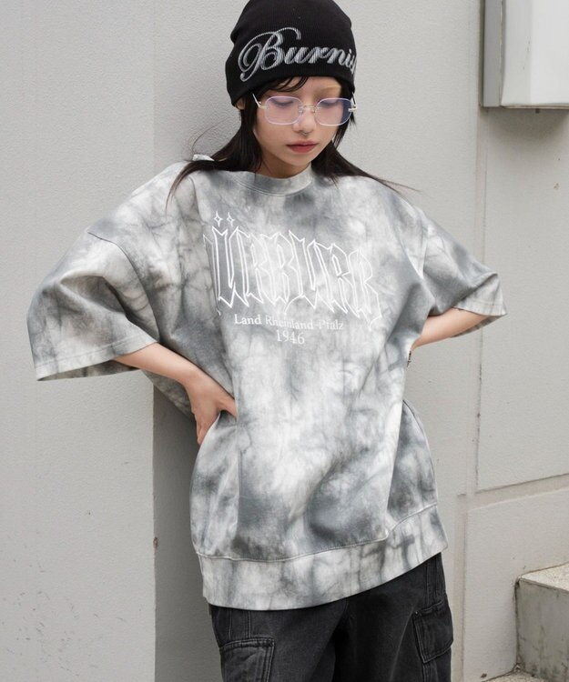 WEGO 【ユニセックス着用ITEM/MLサイズ展開】スノーパターンポンチT（SS） グレー