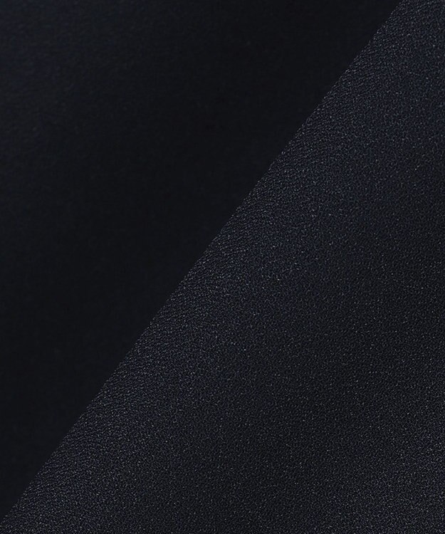 ANY SIS 【洗える】レースコンビバックサテン ワンピース ネイビー