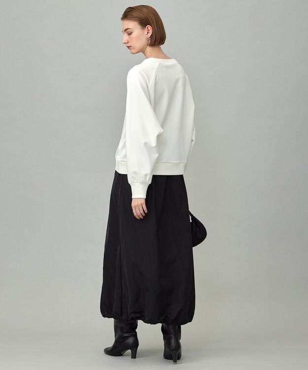 ICB L エステルメモリータフタ バルーンスカート ブラック系