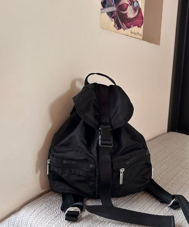 LeSportsac SMALL VOYAGER MH/ブラックサテンスナイデル ブラックサテンスナイデル