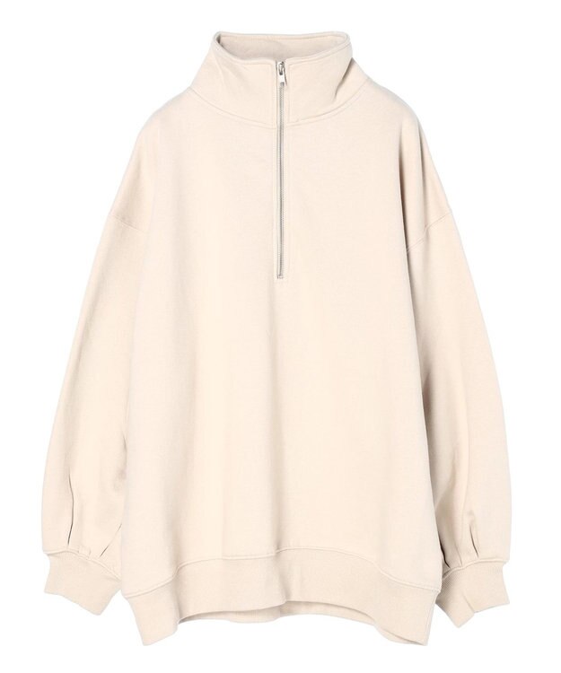 Green Parks ・ＳＵＧＡＲ　ＳＰＯＯＮ　ウラキモウハーフＺＩＰスウェット Ivory