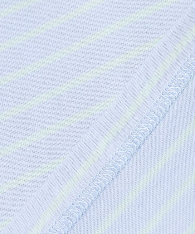 組曲 KIDS 【110-140㎝】長袖ボーダー Tシャツ ミントグリーン×サックスブルー