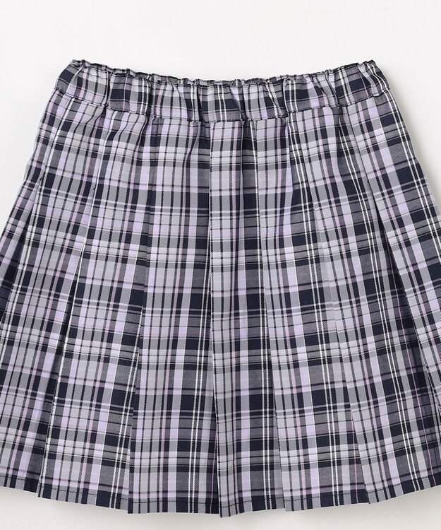 ANY KIDS チェックプリーツスカパン ネイビー