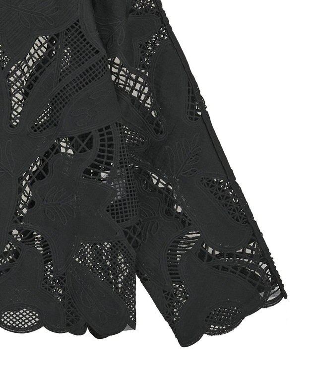 Green Parks ・ＥＬＥＮＣＡＲＥ　ＤＵＥ　レーシーカーディガン Black