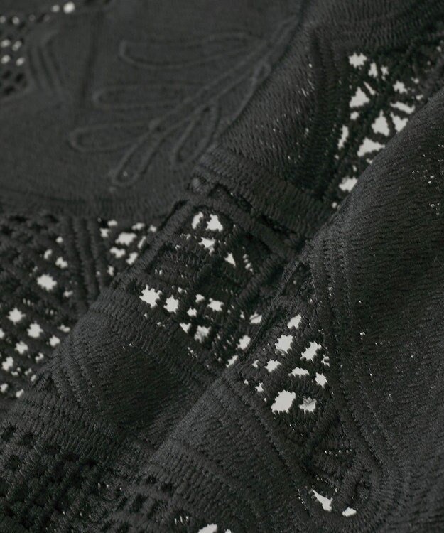 Green Parks ・ＥＬＥＮＣＡＲＥ　ＤＵＥ　レーシーカーディガン Black