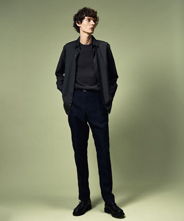 JOSEPH HOMME ファインクレスコクレープ　半袖ニット グレー系