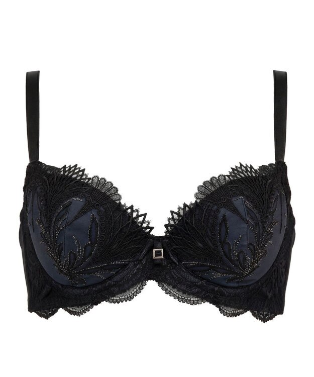 BRADELIS New York 【BRADELIS New York/ 育乳補整ブラ・STEP2 寄せる】ローズステップ2ブラ26S1 補正下着 しっかり谷間を作るブラ ブラック