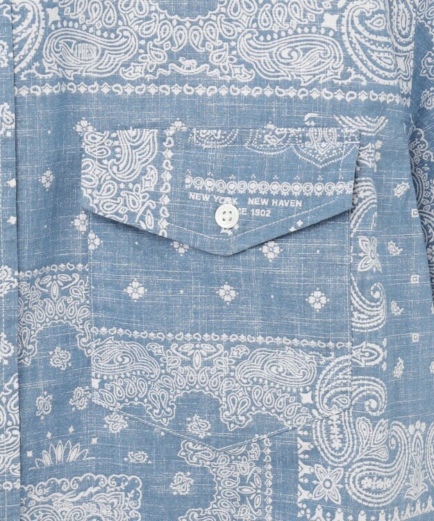 J.PRESS MEN 【KING SIZE】ペイズリーバンダナプリント シャツ ダルブルー系5