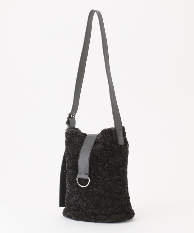 ICB ソフトワンショルダーバッグ ファーコンビ系