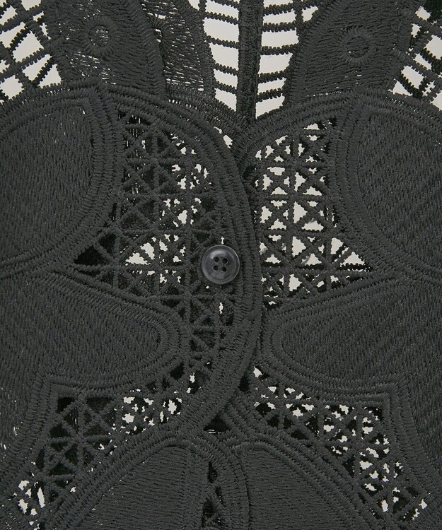 Green Parks ・ＥＬＥＮＣＡＲＥ　ＤＵＥ　レーシーカーディガン Black