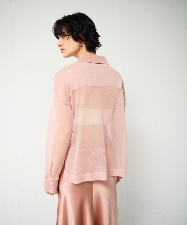 GRACE CONTINENTAL ニットシアーシャツ ピンク