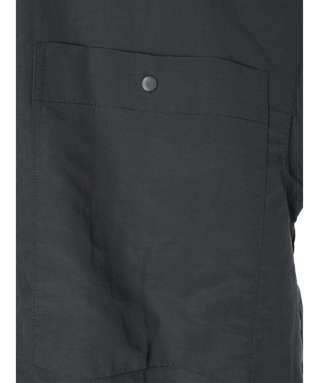 CRAFT STANDARD BOUTIQUE ＢＩＧポケットナイロンブラウス Charcoal Gray