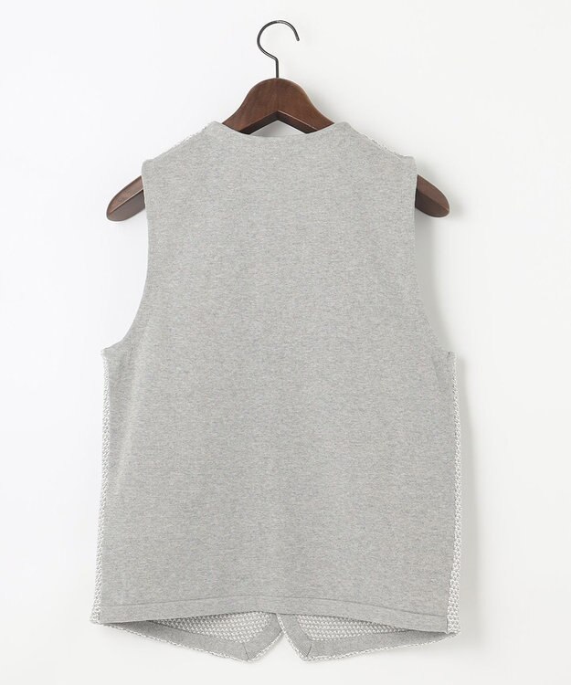 JOSEPH ABBOUD 【キングサイズ・清涼感】洗える！ストローヤーンニット ベスト ライトグレー系