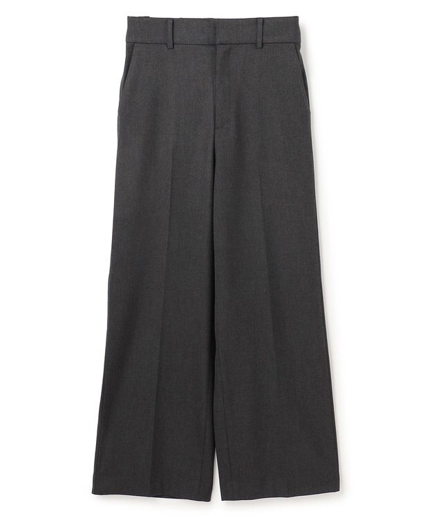 UNFILO 【ウエストゴム/14サイズ展開】beauty warm pants ワイド チャコール