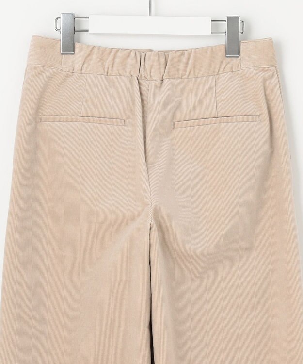 J.PRESS LADIES 【洗える】ハイブリッドAIRDUROY ワイド パンツ ベージュ系