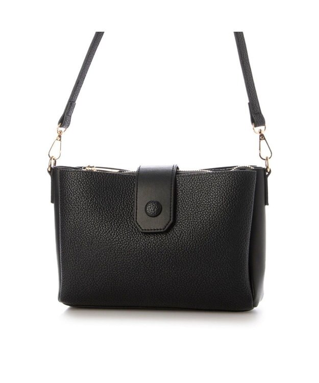 UNBILLION カシュカシュ cachecache / 横型3つ口ショルダーバッグ ブラック