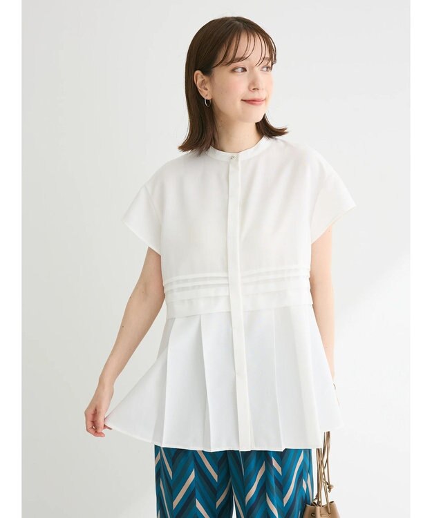 Green Parks プリーツヘムタックチュニック Off White