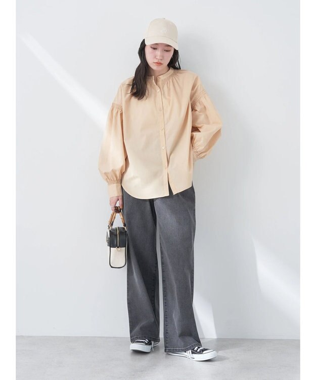 earth music&ecology シャーリングシャツ Beige